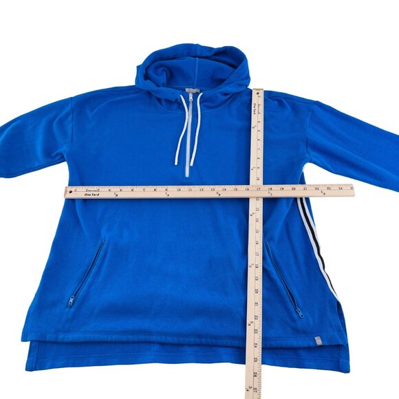 Talbots Womens Blue Hooded Pullover Sweater Dress L Cotton & Spandex - Picture 4 of 5